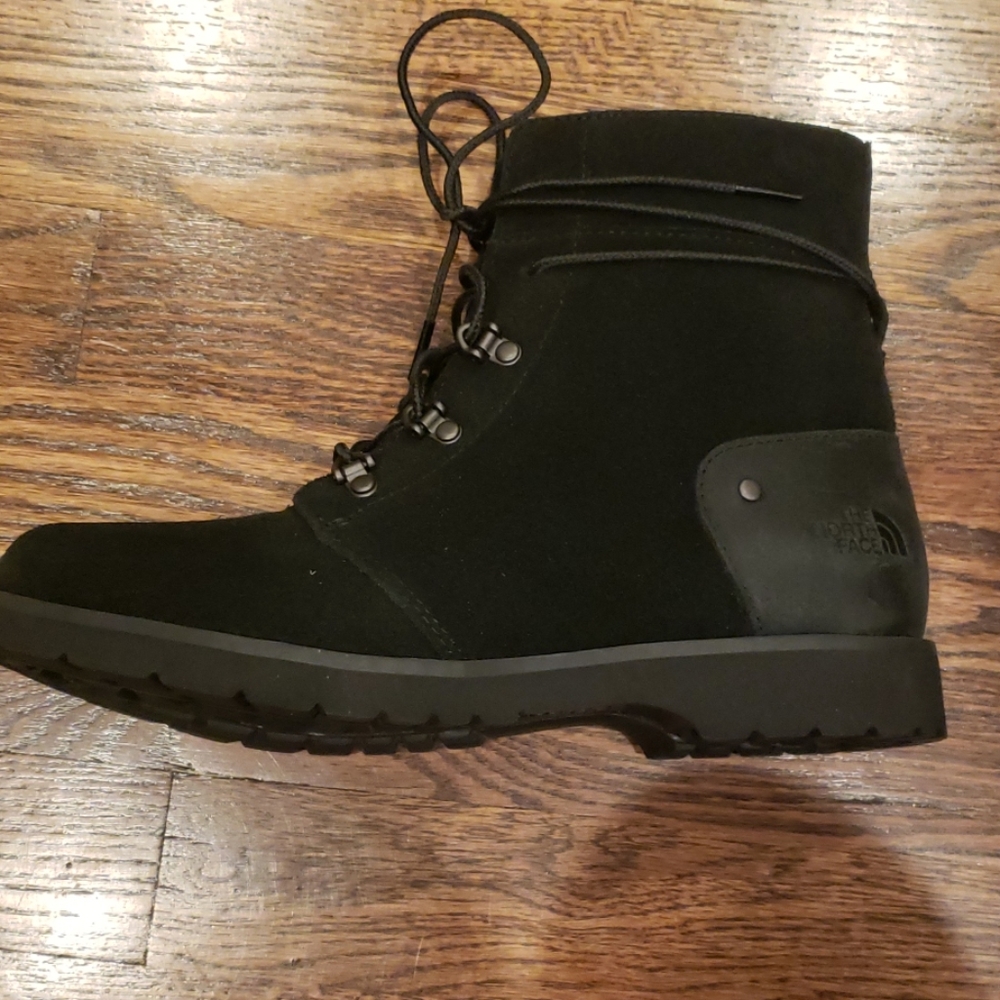 The North Face black suede boots